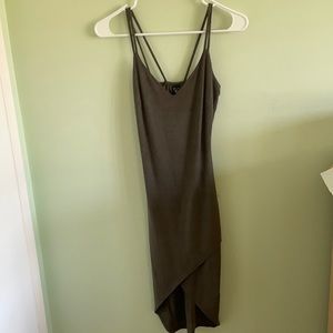 Extra small olive green bodycon dress